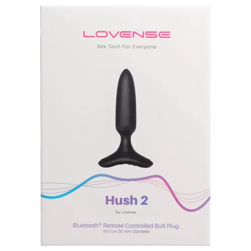 LOVENSE Hush 2 XS - akkus kis anál vibrátor (25mm) - fekete
