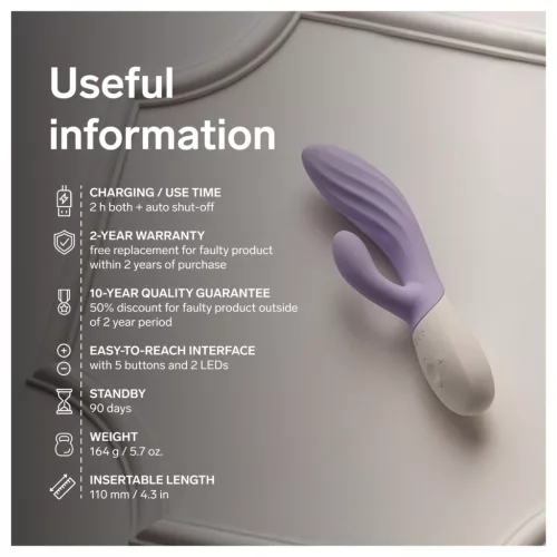 LELO INA Twist - appos, csiklókaros G-pont vibrátor (lila)