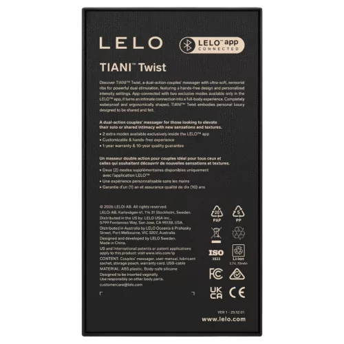 LELO Tiani Twist - okos párvibrátor (lila)
