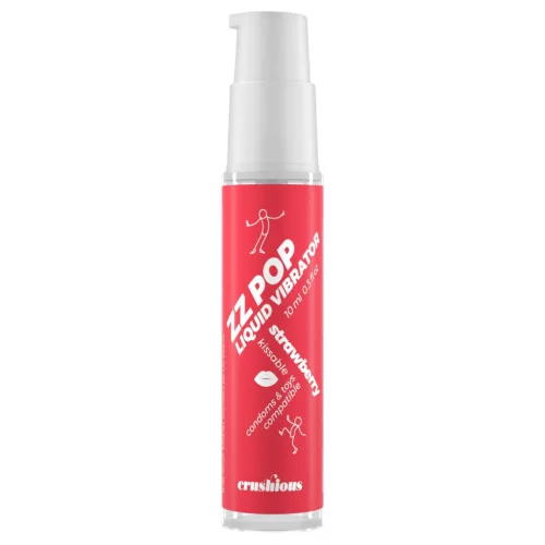 Crushious ZZ POP - ehető folyékony vibrátor, eper (10ml)