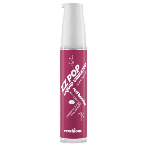 Crushious ZZ POP - ehető folyékony vibrátor, piros bogyós (10ml)