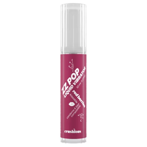 Crushious ZZ POP - ehető folyékony vibrátor, piros bogyós (10ml)