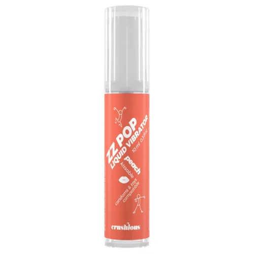 Crushious ZZ POP - ehető folyékony vibrátor, barack (10ml)