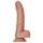 RealRock - tapadókorongos, herés dildó - 15,5cm (sötét natúr)