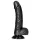 RealRock - tapadókorongos, realisztikus dildó - 15,5cm (fekete)
