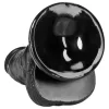 RealRock - tapadókorongos, realisztikus dildó - 15,5cm (fekete)