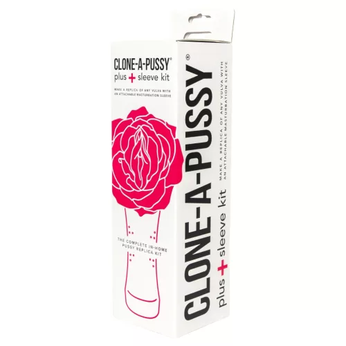 Clone-a-Pussy - puncimásoló és mandzsetta készlet (pink)