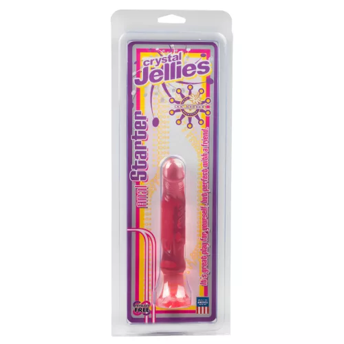 Crystal Jellies - tapadókorongos anál dildó (pink)