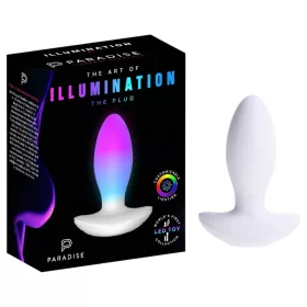   Paradise Illumination - világító vibrációs anál plug (fehér)