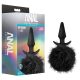 Anal Adventures Platinum - anál plug nyuszifarokkal (fekete)