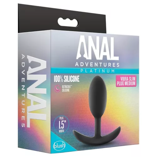 Anal Adventures Platinum M - anál plug - fekete (közepes)