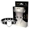 Coquette - strasszos choker szív medállal (fekete)