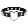 Coquette - strasszos choker szív medállal (fekete)