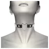 Coquette - strasszos choker szív medállal (fekete)