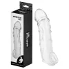 Addicted Toys - péniszköpeny heregyűrűvel - 27 cm (áttetsző)