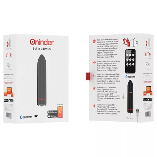Oninder - okos mini vibrátor (fekete)