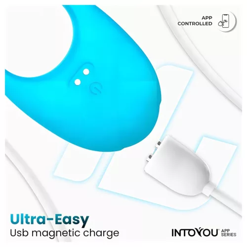 INTOYOU Ringo - okos vibrációs péniszgyűrű appal (kék)