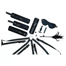 Sei Mio - ágyhoz rögzíthető bondage szett (fekete)