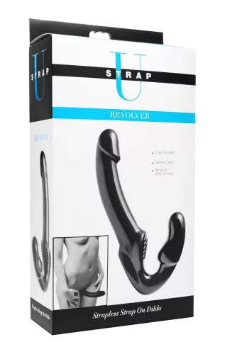 Strap U Revolver - felcsatolható dildó tartópánt nélkül (fekete)
