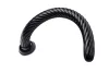 Hosed Spiral Anal Snake 19 - tapadókorongos anál dildó (fekete)