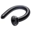 HOSED Ribbed Hose 19 - tapadókorongos anál dildó (fekete)