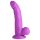 XR Brands POP - tapadótalpas, herés dildó - 19 cm (lila)