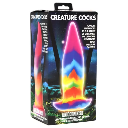 Creature Cocks Tongue - világító szilikon dildó - 21cm
