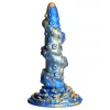 Creature Cocks Kraken - spirál polipkar dildó - 21cm (arany-kék)