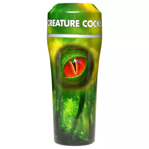 / Creature Cocks Raptor - hüllő műpunci tokban (fekete-zöld)