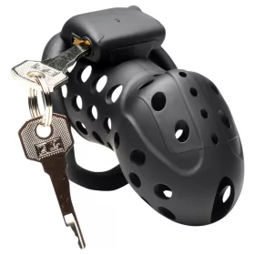 Master Series Lock Down - szellőző péniszketrec (fekete)