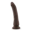 Dr. Skin 8,5 - tapadókorongos élethű dildó - barna (20,5cm)