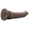 Dr. Skin 8,5 - tapadókorongos élethű dildó - barna (20,5cm)