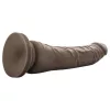 Dr. Skin 8,5 - tapadókorongos élethű dildó - barna (20,5cm)