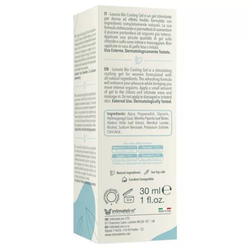 Intimateline Luxuria BIO - hűsítő izgató gél nőknek (30ml)