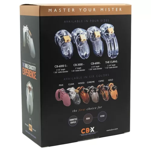 CB-6000 CB-X - luxus pénisz ketrec lakattal (fekete)