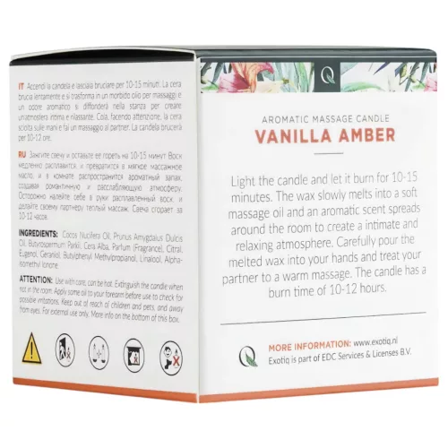 Exotiq - masszázsgyertya - vanília-amber (60g)