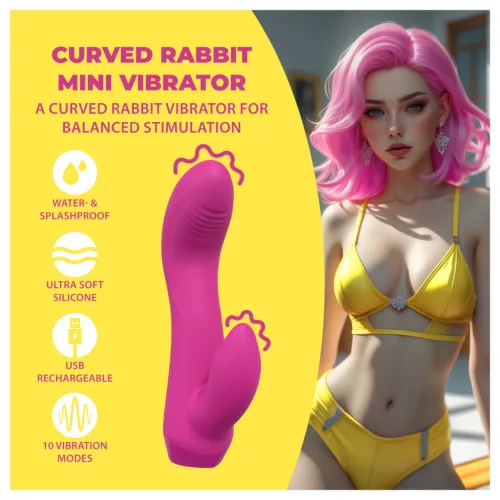 Loveline - íves nyuszis mini vibrátor (rózsaszín)