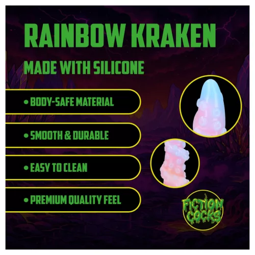 Ouch! Rainbow Kraken - szilikon anál plug (szivárvány)