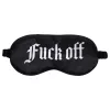 Ouch! Fuck Off - feliratos szatén BDSM szemmaszk (fekete)