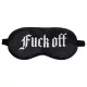 Ouch! Fuck Off - feliratos szatén BDSM szemmaszk (fekete)