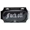 Ouch! Fuck Off - feliratos szatén BDSM szemmaszk (fekete)