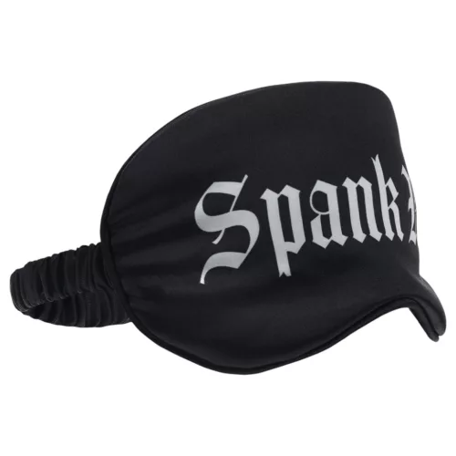 Ouch! - "Spank Me" feliratos szatén szemmaszk (fekete)