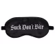 Ouch! Suck Don't Bite - feliratos szatén BDSM szemmaszk (fekete)
