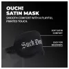 Ouch! Suck Don't Bite - feliratos szatén BDSM szemmaszk (fekete)