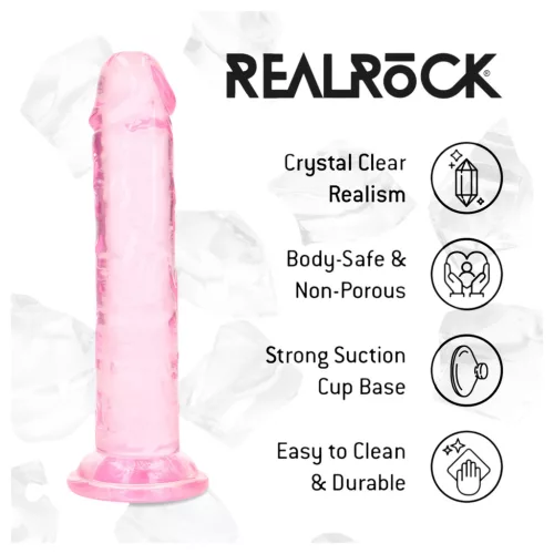 RealRock - élethű dildó tapadókoronggal (rózsaszín) - 12,7 cm