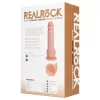 RealRock - tapadókorongos lökő vibrátor - natúr (20,5cm)