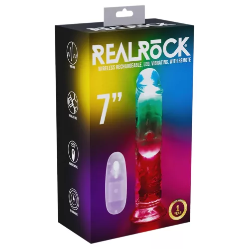 REALROCK - LED-es vibrátor - 15 cm