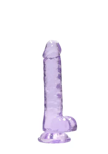 RealRock - átlátszó élethű dildó - lila (17cm)