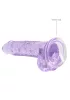 RealRock - átlátszó élethű dildó - lila (17cm)