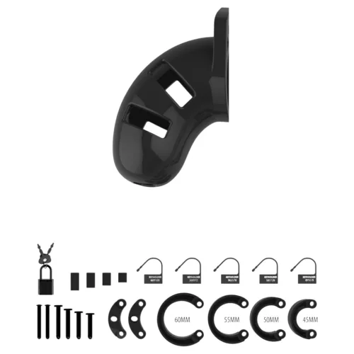 ManCage - Model 13 péniszketrec (fekete) - 6,5 cm